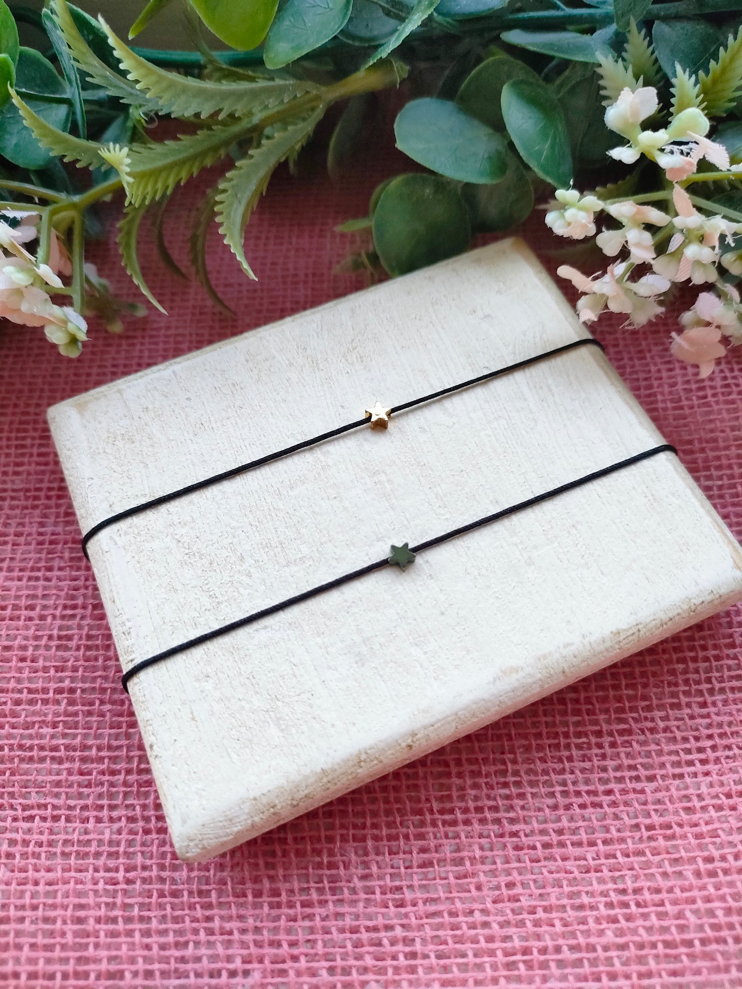 Bracelet noir étoile