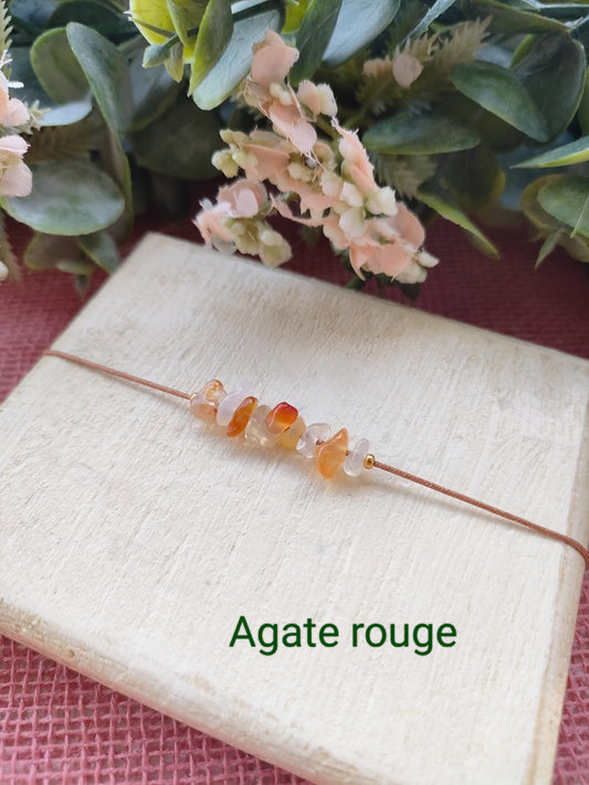 Bracelet Agate rouge